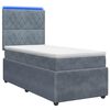 vidaXL LED Boxspring &Aacute;gy Mattal S&ouml;t&eacute;tsz&uuml;rke 90 x 190 cm B&aacute;rsony