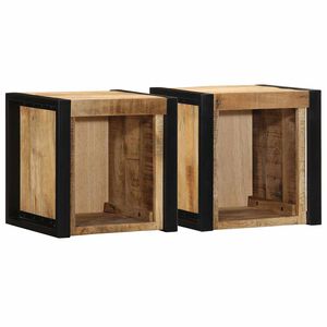 vidaXL 2 db t&ouml;m&ouml;r nyers mang&oacute;fa &eacute;jjeliszekr&eacute;nyek 40x35x40 cm