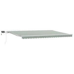 vidaXL Beh&uacute;zhat&oacute; napellenző Z&ouml;ld &eacute;s Feh&eacute;r 500 &times; 350 cm
