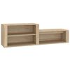 vidaXL sonoma t&ouml;lgy sz&iacute;nű szerelt fa cipőszekr&eacute;ny 150x35x45 cm