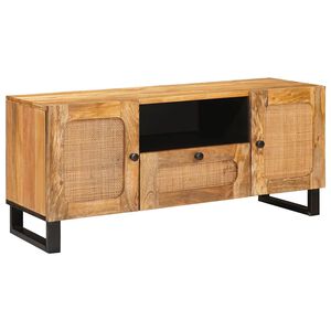 vidaXL TV szekr&eacute;ny fi&oacute;kkal Barna 105 x 33 x 46 cm T&ouml;m&ouml;r Mang&oacute;f&aacute;t