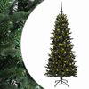 vidaXL Műkar&aacute;csonyfa g&ouml;mbbel 180 cm 300 LED Meleg feh&eacute;r PVC &eacute;s PE Z&ouml;ld
