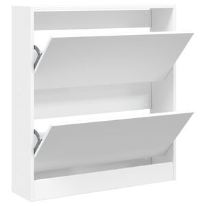 vidaXL feh&eacute;r szerelt fa cipőszekr&eacute;ny 80 x 21 x 87,5 cm