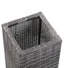 vidaXL sz&uuml;rke polyrattan kerti magas&aacute;gy&aacute;s 28 x 28 x 80 cm