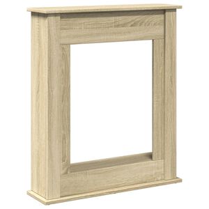vidaXL sonoma t&ouml;lgy sz&iacute;nű szerelt fa kandall&oacute;burkolat 75 x 20 x 87,5cm