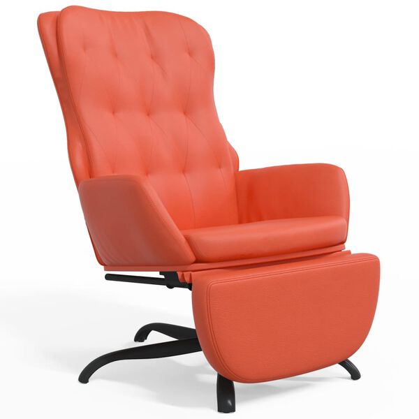 vidaXL piros műbőr pihenőfotel l&aacute;btart&oacute;val