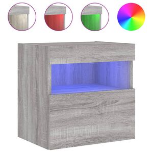 vidaXL sz&uuml;rke sonoma sz&iacute;nű fali TV-szekr&eacute;ny LED-ekkel 40x30x40 cm