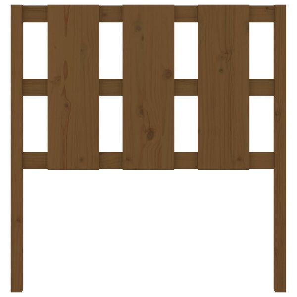 vidaXL mézbarna tömör fenyőfa ágyfejtámla 105,5x4x100 cm