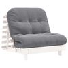 vidaXL feh&eacute;r t&ouml;m&ouml;r fenyőfa futon kanap&eacute;&aacute;gy matraccal 80 x 206 x 11 cm