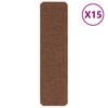 vidaXL Cs&uacute;sz&aacute;smentes L&eacute;pcsőszőnyegek 15 db 75 x 20 cm S&aacute;rga PP