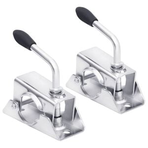 vidaXL 2 db horganyzott ac&eacute;l bilincs ut&aacute;nfut&oacute; ker&eacute;khez 13,5x6,5x14 cm