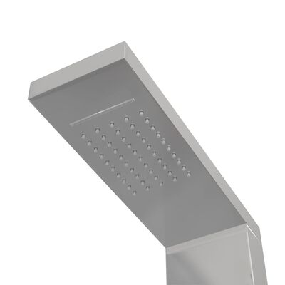 vidaXL rozsdamentes acél szögletes zuhanypanelrendszer