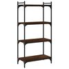 vidaXL 4 szintes barna t&ouml;lgy sz&iacute;nű szerelt fa k&ouml;nyvespolc 60x30x120 cm