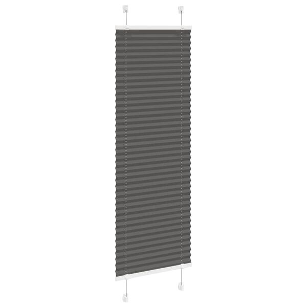 vidaXL pliszírozott redőny fekete 40x100 cm szövetszélesség 39,4 cm