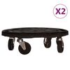 vidaXL 2 db fekete kerekes vir&aacute;gtart&oacute; &aacute;tm&eacute;rő 40 cm 275 kg