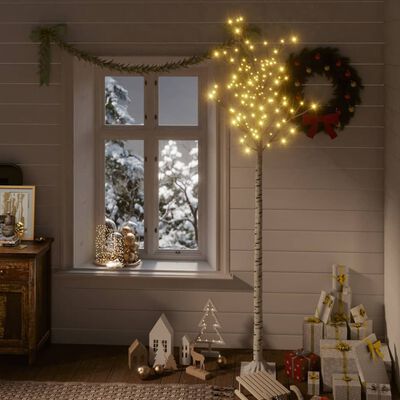 vidaXL 200 LED-es bel-/kültéri meleg fehér fűzfa karácsonyfa 2,2 m