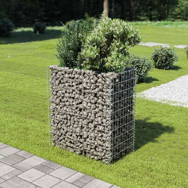 vidaXL horganyzott ac&eacute;l gabion magas&aacute;gy&aacute;s 90 x 50 x 100 cm