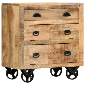 vidaXL Oldals&oacute; szekr&eacute;ny fi&oacute;kkal Barna 70 x 38 x 63 cm t&ouml;m&ouml;r mang&oacute;fa