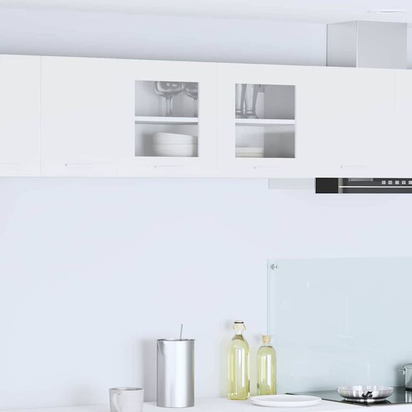 vidaXL F&uuml;ggő szekr&eacute;ny t&aacute;rol&oacute;val ajt&oacute;val Feh&eacute;r 80 x 31 x 40 cm Faanyag