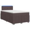 vidaXL Boxspring &aacute;gy matraccal S&ouml;t&eacute;t Barna 120 x 200 cm Sz&ouml;vet
