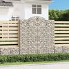 vidaXL 13 db &iacute;ves horganyzott vas gabion kos&aacute;r 200x50x220/240 cm