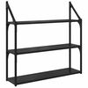 vidaXL Falpolc Falra szerelhető Fekete t&ouml;lgy 80 x 21 x 78,5 cm