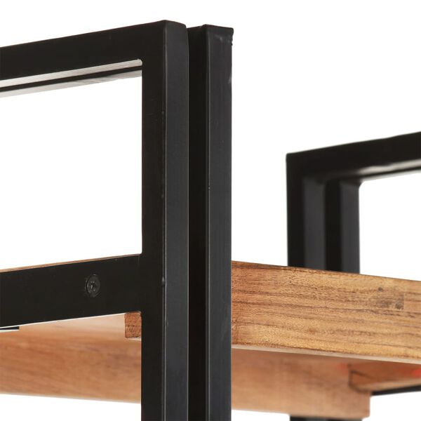 vidaXL 5 szintes tömör akácfa könyvespolc 40 x 30 x 180 cm