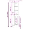 vidaXL sz&uuml;rke sonoma szerelt fa magasszekr&eacute;ny 34,5 x 34 x 180 cm