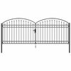 vidaXL Ker&iacute;t&eacute;s kapu ASSEN 401 x 200 cm Ac&eacute;l Sz&uuml;rke Z&aacute;rolhat&oacute;