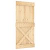 vidaXL Cs&uacute;sz&oacute; ajt&oacute; NARVIK Term&eacute;szetes &eacute;s Fekete 95 x 210 cm (213,5 cm)
