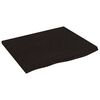 vidaXL s&ouml;t&eacute;tbarna kezelt t&ouml;m&ouml;r t&ouml;lgyfa fali polc 60x50x2 cm