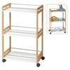 Excellent Houseware 3-polcos bambusz konyhai kocsi