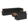 vidaXL Patio Sofa Set 9-szem&eacute;lyes Black