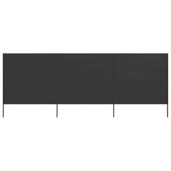 vidaXL antracitszürke szövet 3-paneles szélellenző 400 x 120 cm