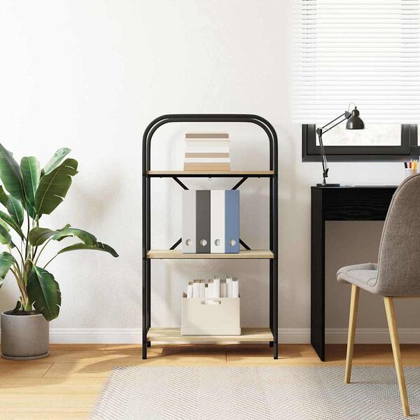 vidaXL K&ouml;nyvespolc Sonoma t&ouml;lgy 60 x 30 x 109 cm Faanyag