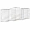 vidaXL &iacute;ves horganyzott vas gabion kos&aacute;r 400x50x140/160 cm