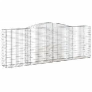 vidaXL &iacute;ves horganyzott vas gabion kos&aacute;r 400x50x140/160 cm