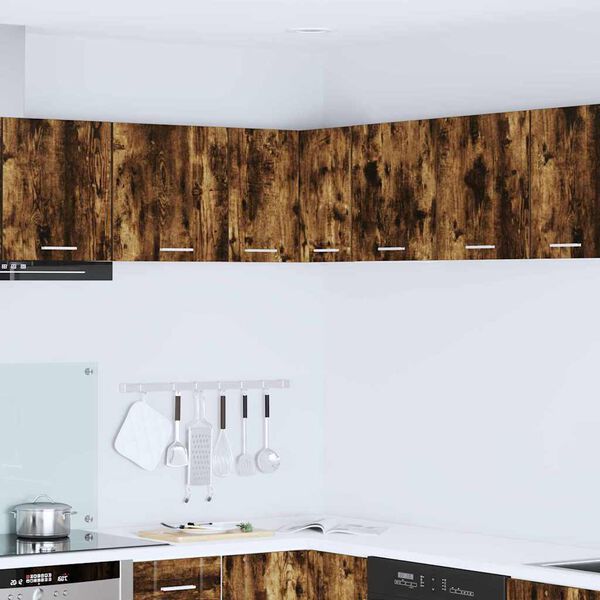 vidaXL F&uuml;ggő szekr&eacute;ny F&uuml;st&ouml;lt t&ouml;lgy &eacute;s feh&eacute;r 57 x 57 x 40 cm Faanyag