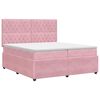 vidaXL Boxspring &aacute;gy matraccal R&oacute;zsasz&iacute;n 200 x 200 cm B&aacute;rsony