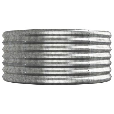 vidaXL ezüstszínű porszórt acél kerti magaságyás 224x80x36 cm