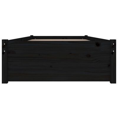 vidaXL fekete ágykeret fiókokkal 90 x 200 cm