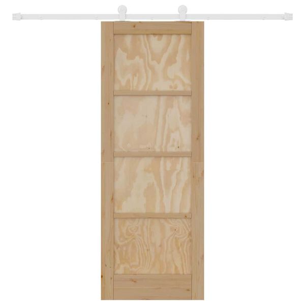 vidaXL Cs&uacute;sz&oacute; ajt&oacute; ORKDAL Barna 73,5 x 198,5 cm T&ouml;m&ouml;r fenyőfa