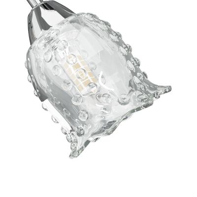 vidaXL mennyezeti lámpa virág alakú üveg burákkal 4 db G9 LED-lámpához
