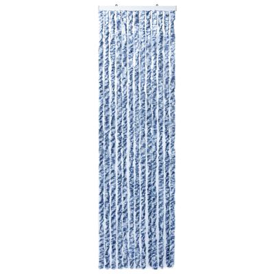 vidaXL kék és fehér zsenília rovarfüggöny 120 x 220 cm