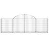 vidaXL 2 db íves horganyzott vas gabion kosár 200x30x60/80 cm