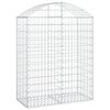 vidaXL &iacute;ves horganyzott vas gabion kos&aacute;r 100x50x120/140 cm