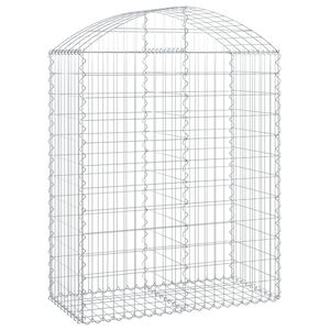 vidaXL &iacute;ves horganyzott vas gabion kos&aacute;r 100x50x120/140 cm
