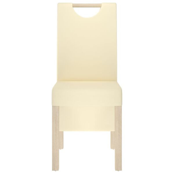 vidaXL 4 db kr&eacute;msz&iacute;nű műbőr &eacute;tkezősz&eacute;k