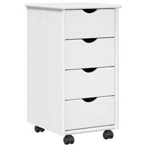 vidaXL G&ouml;rgős szekr&eacute;ny 34 x 39 x 65,5 cm T&ouml;m&ouml;r fenyőfa Feh&eacute;r