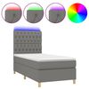 vidaXL s&ouml;t&eacute;tsz&uuml;rke sz&ouml;vet rug&oacute;s &eacute;s LED-es &aacute;gy matraccal 90x190 cm
